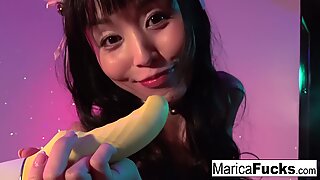 Marica Hase gets a gift box of sex toys to use!