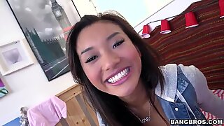 Alina Li gets her tight Asian pussy amazingly fucked doggy style