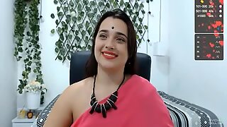 Indisches heißes Webcam-Pummelig-Mädchen zeigt ihre großen Brüste und ihre sexy rasierte Muschi